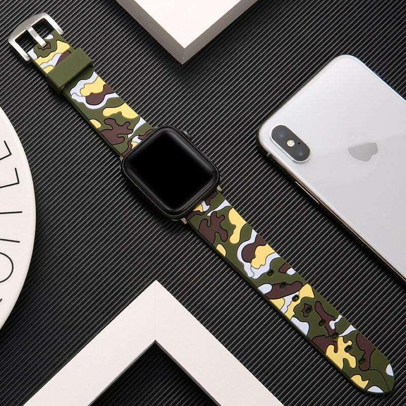 Camouflage Silicone  strap for Apple Watch - Premium Apple Watch Accessories from Dressmycell.com - Just $22.00! Shop now at Dressmycell.com Camouflage Silicone  strap for Apple Watch - Premium Apple Watch Accessories from Dressmycell.com - Just $22.00! Shop now at Dressmycell.com